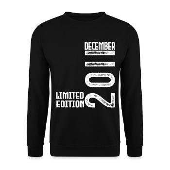 Birthday Gift December 2011. December 2011. - Unisex Sweatshirt - black - Front - Alina (178cm) & Michal (187cm)