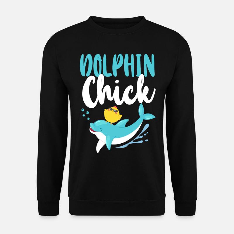Dolphin Chicken Dolphin Chick - Unisex Sweatshirt - black