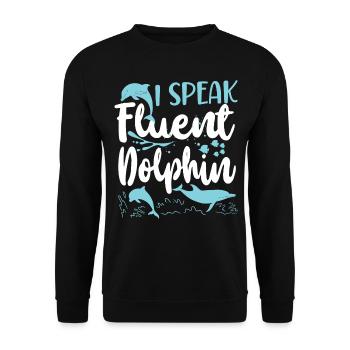 Dauphin Je parle couramment Dauphin - Sweat-shirt Unisexe - noir - Devant - Alina (178cm) & Michal (187cm)