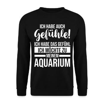 Aquarium Fische Aquaristik - Unisex Pullover - Schwarz - Vorne - Alina (178cm) & Michal (187cm)