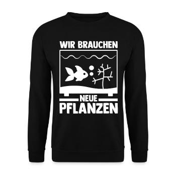 Aquarium Fische Aquaristik - Unisex Pullover - Schwarz - Vorne - Alina (178cm) & Michal (187cm)