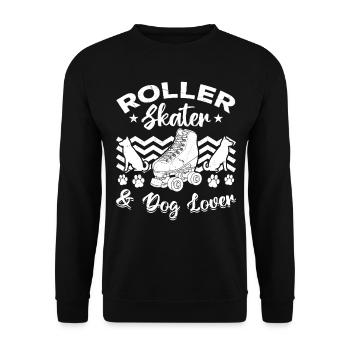 Propriétaire de chien de patin à roulettes - Patineur à roulettes et chien Lov - Sweat-shirt Unisexe - noir - Devant - Alina (178cm) & Michal (187cm)