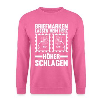 Philatelie Briefmarkensammlung Briefmarkensammler - Unisex Pullover - Pink - Vorne