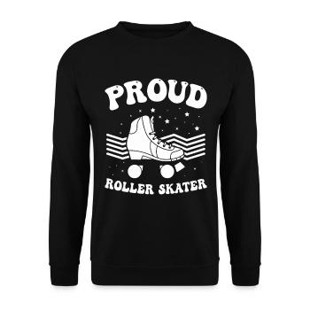 Roller Skates Roller Skating - Proud Roller Skaters - Unisex Sweatshirt - black - Front - Alina (178cm) & Michal (187cm)