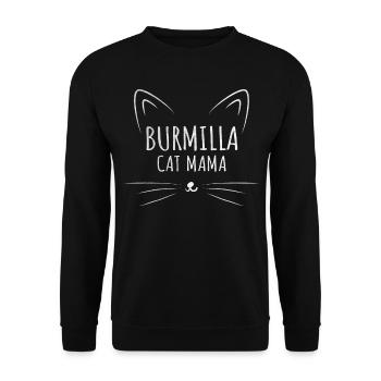 Burmilla Cat Mom - Unisex Sweatshirt - black - Front - Alina (178cm) & Michal (187cm)