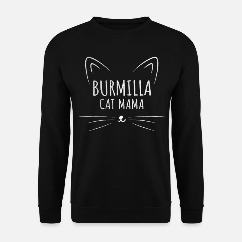 Burmilla Maman Chat - Sweat-shirt Unisexe - noir