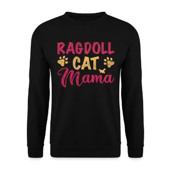 Ragdoll Cat Mom - Unisex Pullover - Schwarz - Vorne - Alina (178cm) & Michal (187cm)