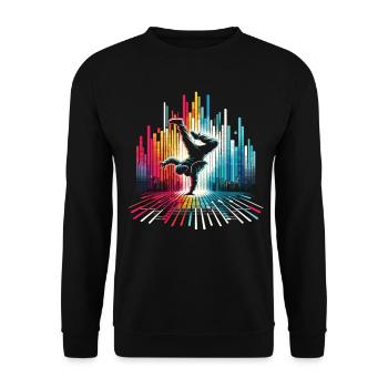 Breakdance Breakdancer Breakdance Kinder - Unisex Pullover - Schwarz - Vorne - Alina (178cm) & Michal (187cm)