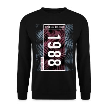 Special Edition 1988 Birthday Urban Graphic - Unisex Sweatshirt - black - Front - Alina (178cm) & Michal (187cm)