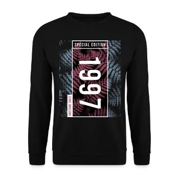 Special Edition 1997 Birthday Urban Graphic - Unisex Sweatshirt - black - Front - Alina (178cm) & Michal (187cm)