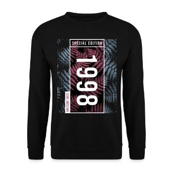 Special Edition 1998 Birthday Urban Graphic - Unisex Sweatshirt - black - Front - Alina (178cm) & Michal (187cm)