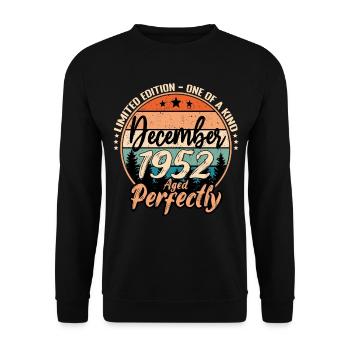 Décembre 1952 anniversaire 1952 légendes Décembre - Sweat-shirt Unisexe - noir - Devant - Alina (178cm) & Michal (187cm)