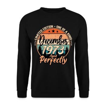 Décembre 1973 anniversaire 1973 légendes Décembre - Sweat-shirt Unisexe - noir - Devant - Alina (178cm) & Michal (187cm)