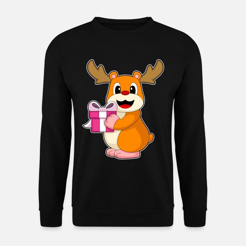 Hamster Christmas Package - Unisex Sweatshirt - black