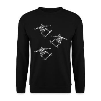 Skateboarder Silhouette Skatepark Skateboarding Si - Unisex Pullover - Schwarz - Vorne - Alina (178cm) & Michal (187cm)