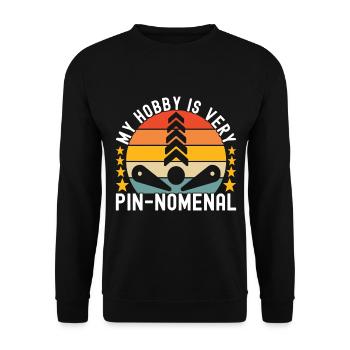 Pinball Flipper - Unisex Sweatshirt - black - Front - Alina (178cm) & Michal (187cm)