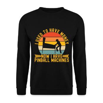 Pinball Flipper - Unisex Sweatshirt - black - Front - Alina (178cm) & Michal (187cm)