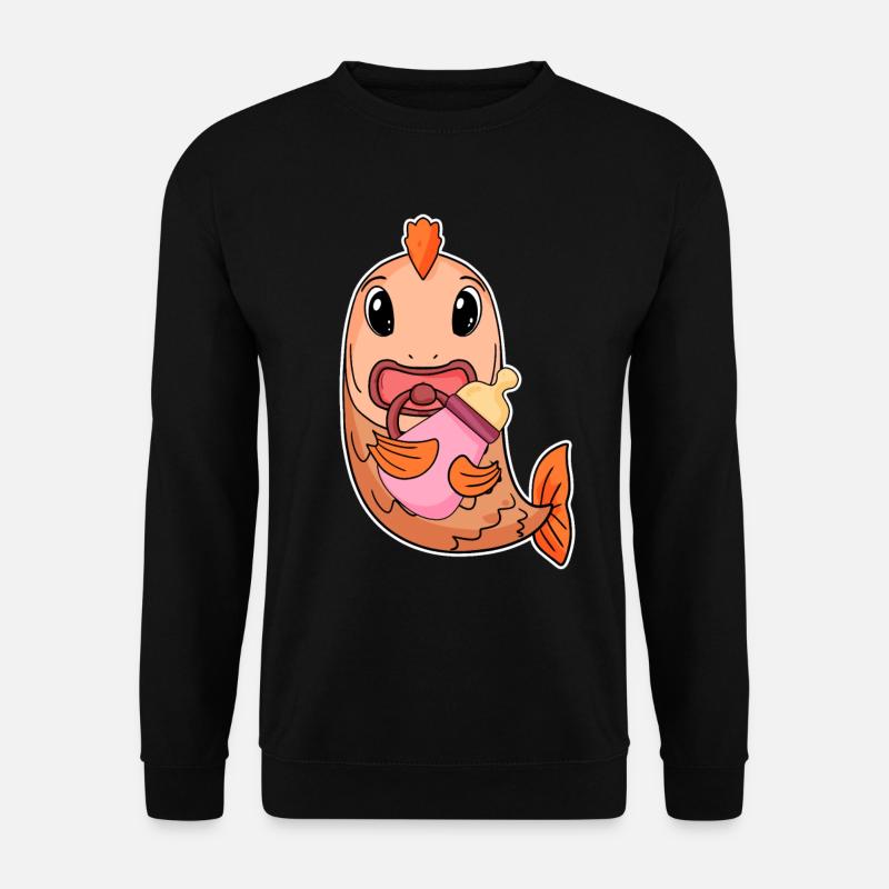 Motif de bébé poisson - Sweat-shirt Unisexe - noir