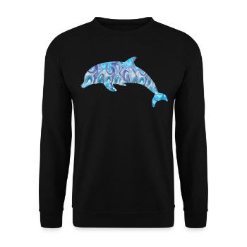 Dolphin - Unisex Pullover - Schwarz - Vorne - Alina (178cm) & Michal (187cm)