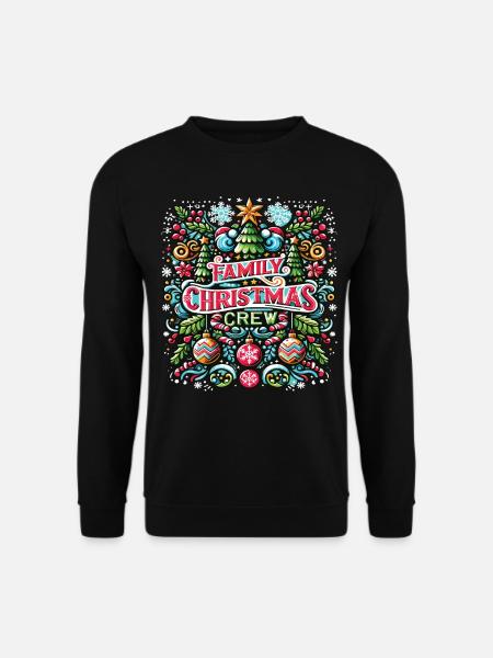Family Christmas Crew - Unisex Pullover - Schwarz
