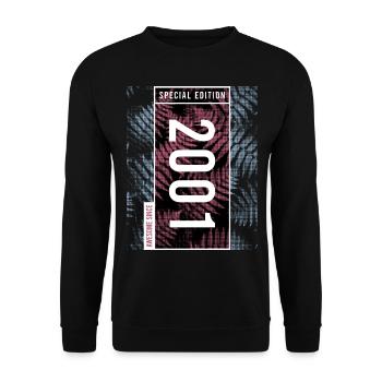 Special Edition 2001 Birthday Urban Graphic - Unisex Sweatshirt - black - Front - Alina (178cm) & Michal (187cm)