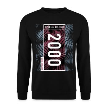 Special Edition 2000 Birthday Urban Graphic - Unisex Sweatshirt - black - Front - Alina (178cm) & Michal (187cm)