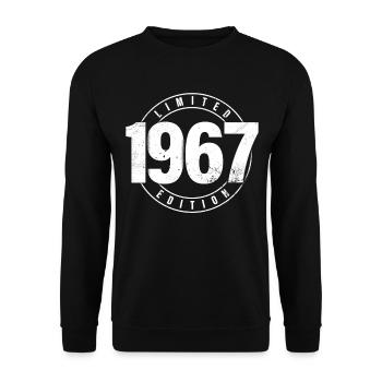 Limited Edition 1967 year of birth Urban birthday - Unisex Sweatshirt - black - Front - Alina (178cm) & Michal (187cm)