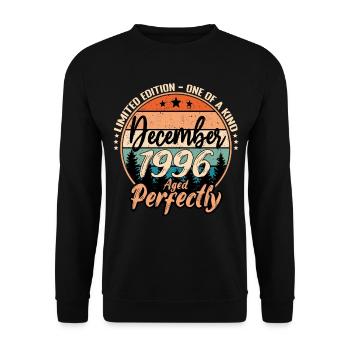 December 1996 Birthday 1996 Legends December - Unisex Sweatshirt - black - Front - Alina (178cm) & Michal (187cm)