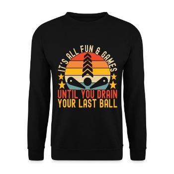 Pinball Flipper - Unisex Sweatshirt - black - Front - Alina (178cm) & Michal (187cm)