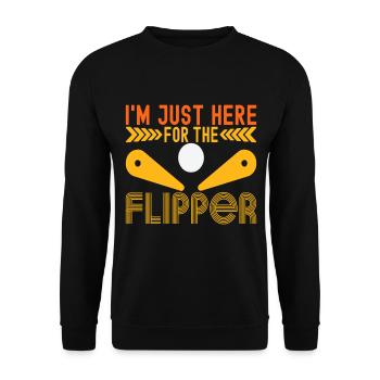 Pinball Flipper - Unisex Sweatshirt - black - Front - Alina (178cm) & Michal (187cm)