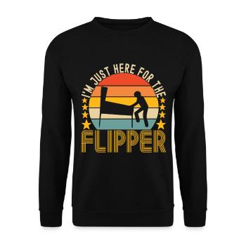 Pinball Flipper - Unisex Sweatshirt - black - Front - Alina (178cm) & Michal (187cm)