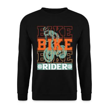 Rad Bike Fahrrad Mountainbike Fahrradkurier - Unisex Pullover - Schwarz - Vorne - Alina (178cm) & Michal (187cm)