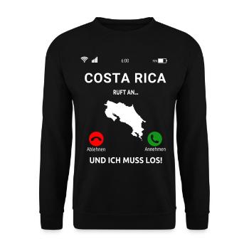 Costa Rica Mittelamerika Urlaub - Unisex Pullover - Schwarz - Vorne - Alina (178cm) & Michal (187cm)