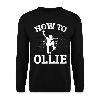 Skateboarding How To Ollie - Skateboard Skateboard - Unisex Pullover - Schwarz - Vorne - Alina (178cm) & Michal (187cm)