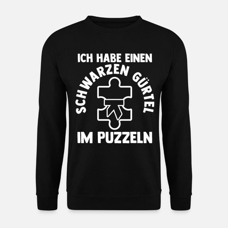 Puzzlefan Puzzler Puzzleteile Puzzle - Unisex Pullover - Schwarz