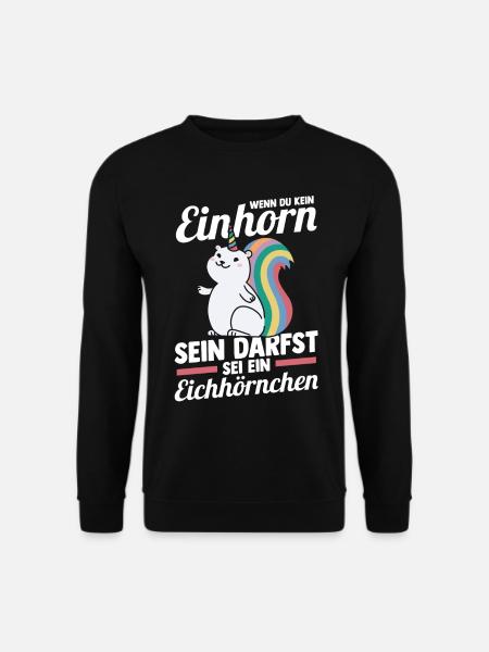 Einhorn Eichhörnchen - Unisex Pullover - Schwarz