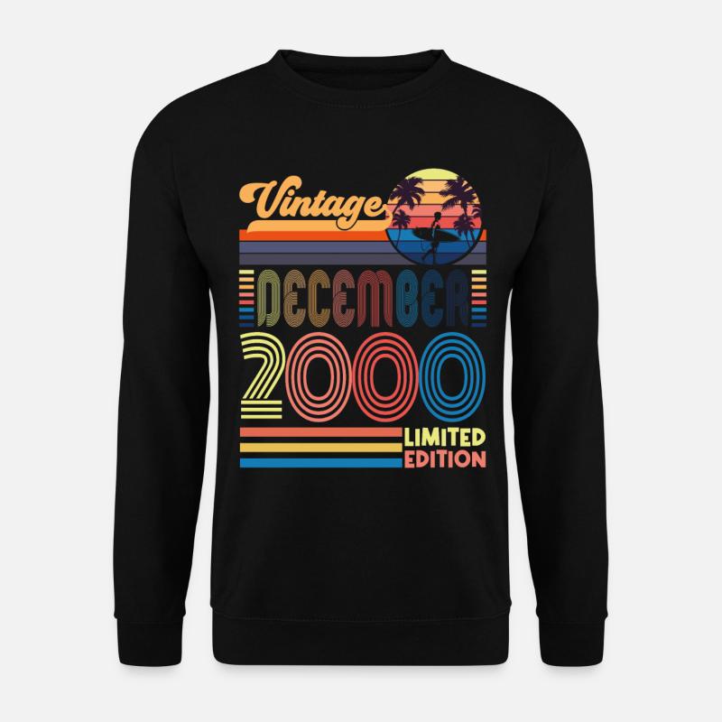 Geburtstag Dezember 2000. Geschenk Dezember 2000. - Unisex Pullover - Schwarz