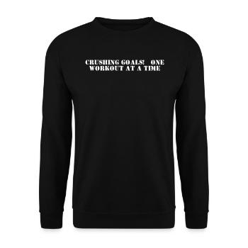 Fitness - Crushing goals, one workout at a time - Unisex Sweatshirt - black - Front - Alina (178cm) & Michal (187cm)