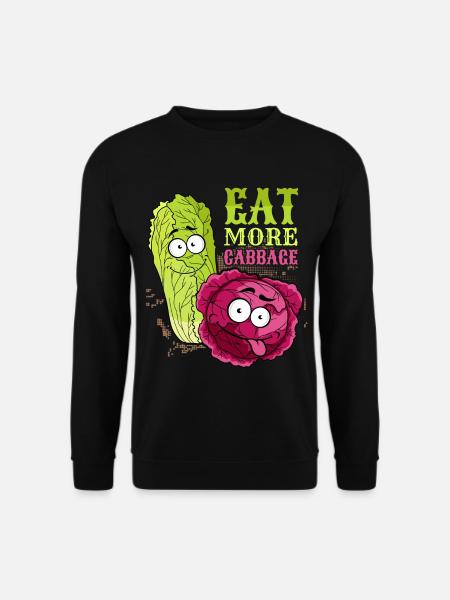 Kohl, lustiger Spruch, Rotkohl, Chinakohl - Unisex Pullover - Schwarz