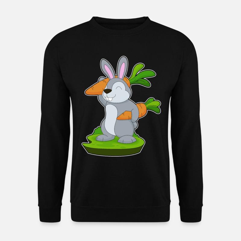 Hase Karotten - Unisex Pullover - Schwarz