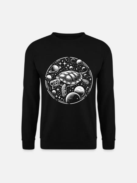 Cosmic Turtle: Star Path - Unisex Sweatshirt - black