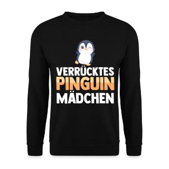Pinguin - Unisex Pullover - Schwarz - Vorne - Alina (178cm) & Michal (187cm)