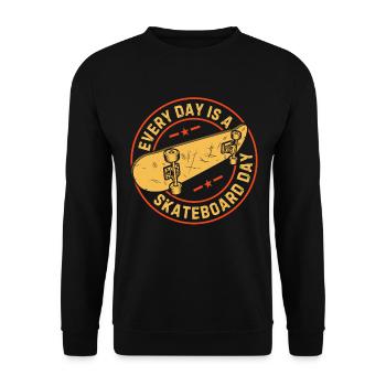 Chaque jour est une journée de skateboard - Skatepark Skateboa - Sweat-shirt Unisexe - noir - Devant - Alina (178cm) & Michal (187cm)