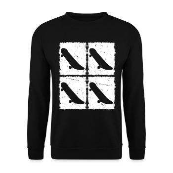 Retro Skateboarding Retro Skateboard Retro Skatebo - Unisex Pullover - Schwarz - Vorne - Alina (178cm) & Michal (187cm)