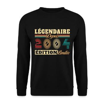 Légendaire Depuis 2004 - Sweat-shirt Unisexe - noir - Devant - Alina (178cm) & Michal (187cm)