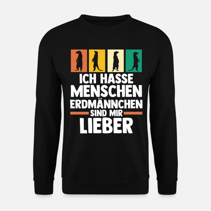 Erdmännchen - Unisex Pullover - Schwarz