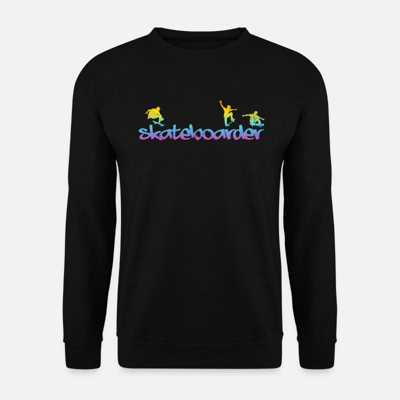 Skateboarder Silhouette Skateboarder Skateboarding - Unisex Sweatshirt - black