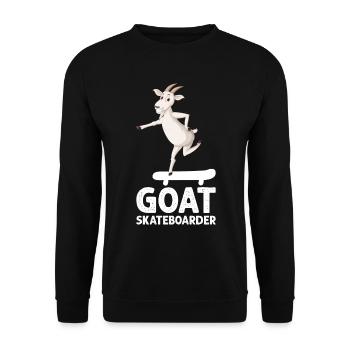 Skateboarder Goat Funny Skateboarding GOAT - Unisex Pullover - Schwarz - Vorne - Alina (178cm) & Michal (187cm)