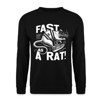 Swift Rat: Running Champion - Unisex Sweatshirt - black - Front - Alina (178cm) & Michal (187cm)
