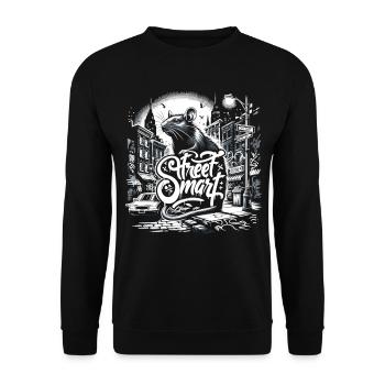 Rat Street Art - Unisex Sweatshirt - black - Front - Alina (178cm) & Michal (187cm)
